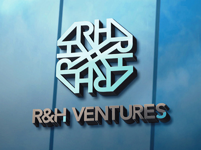 R & H ventures _face of the brand ! brand construction face letter logo logotype mark minimal monogram ventures