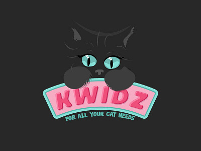 Kwidz- for all your cat needs black cat eyes logo pets pretty