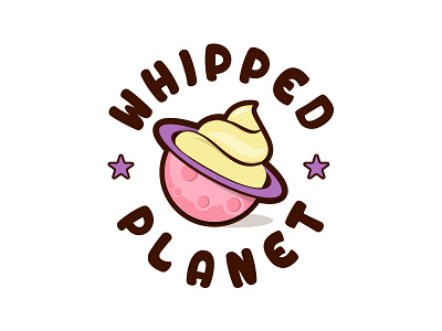 Whipped Planet _Logo Design bakery cream design logo planet whipped yoghurt