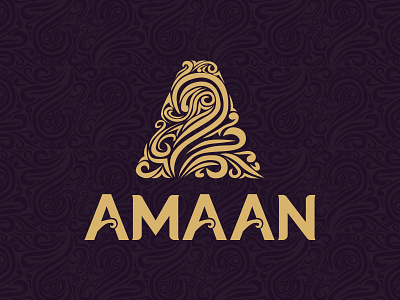 Amaan Logo concept lettering logo luxury strokes type typo vector vintage wordmark