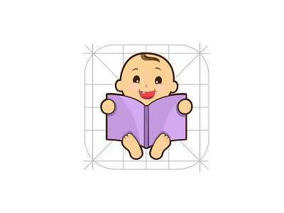 grid for Little Readers app icon app appstore book brand color design grid icon identity logo palette typography