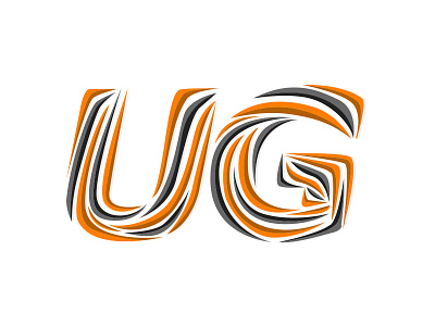 Ug lettering logo strokes ug wordmark