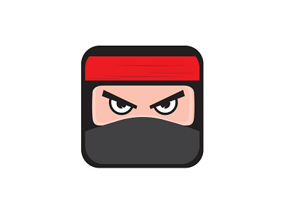 Angry Ninja cartoon character design logo ninja ui ux