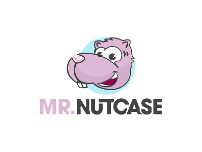 Mr.Nutcase animal cartoon character design illustration logo typography