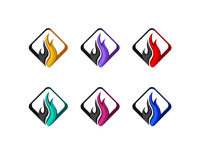 Fire Icon Design colors fire icon illustration logo logo design vector