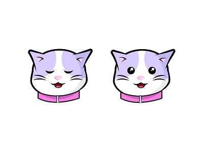 Gatito Cat face variations animal cat cat drawing cat illustration colors flat graphics icon logo logo design logodesign vector