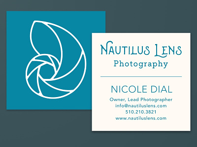 Nautilus Lens Photography Business Cards business cards peer review print design small business square business cards