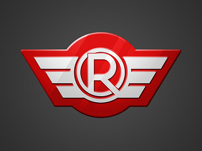 Red Wireless Logo 3d demo logo design process video retro