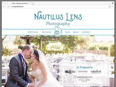 Nautilus Lens Website Update web webdesign wedding wedding photography