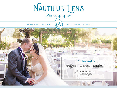 Nautilus Lens Site Update photography web web design wedding wordpress