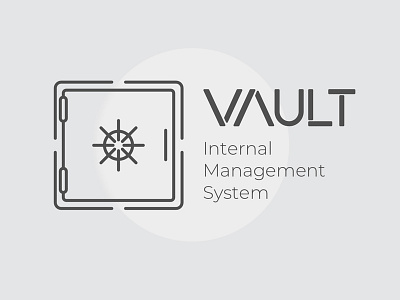 Vault Logo futuristic logo monochrome