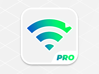 Scanalyzer Icon app icon branding flat design gradient wifi