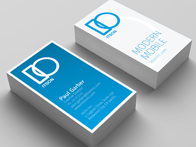 ItsOn Business Card Design branding business card in house