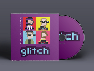 Fall Out Boy album character cover design glitch illustration music pixel art vector