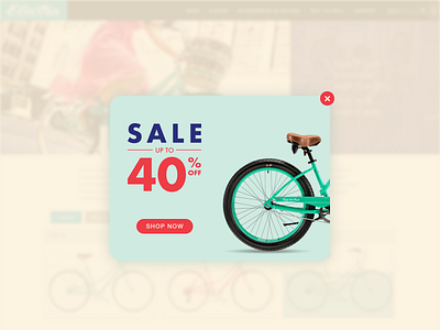 #DailyUI challenge #016 — Pop-Up / Overlay ad bike clean dailyui flatdesign futura minimal overlay pop up ui ux website