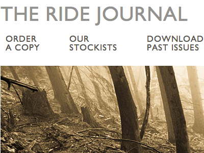 The Ride Journal website typography ui design
