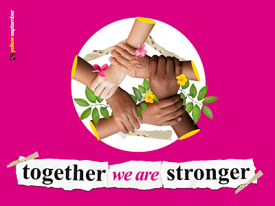 Yellow September - Together we are stronger. collage dribbble photoshop september yellow