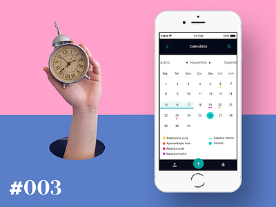 Daily UI #003 - Calendário 003 daily 100 design dribbble