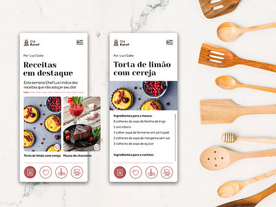 Um aplicativo para adoçar e inspirar seus dias! app app design cake cake recipe desenhar design do it yourself dribbble icon photoshop recipe typography web