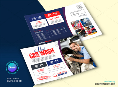 Car Wash EDDM Mailer Design car wash detailing eddm mailer