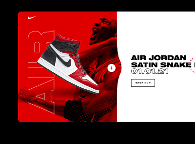 UI Daily Challenge interaction design landing page michael jordan nike shoes ui user experience user interface