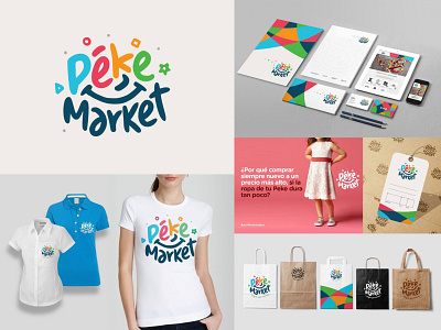 PekeMarket | Branding branding cheerful children colorful corporate identity friendly illustration kids logo logo design logo smile smile