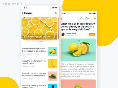 Article News About Food clean food article ui