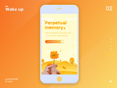 Wake Up illustration，ui