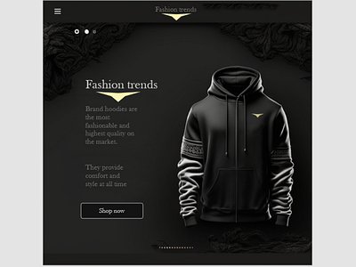 Website for hoodies ui