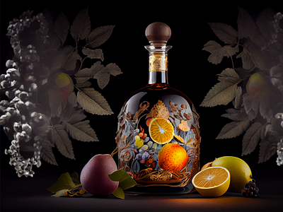 The Bottle bottle design graphic design illustration liquor