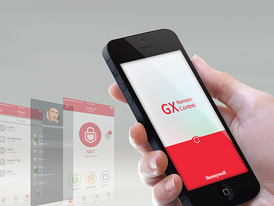 Galaxy, GX Remote Control apps home automation home security interaction design ios ix mobile ui ux