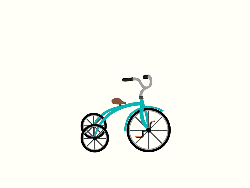 Growth animation bicycle gif illustration