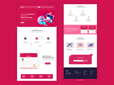 Digital Marketing Agency Landing Page UI/UX Design digital marketing agency figma landing page design ui uiux uiux design web design website design