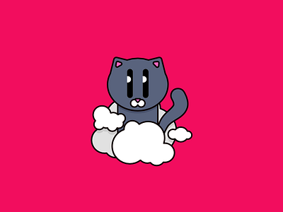 Get off my cloud affinity cat cloud cute designer sweet vector