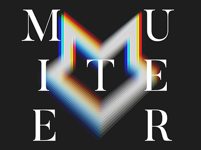 Glitch Visual of the Muiteer Logo brand digital glitch logo visual