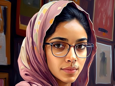 Alena- The Indian Girl illustration