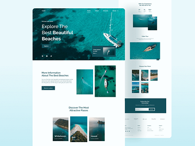 Responsive Website - Travel branding design frontend frontend developer graphic design ui