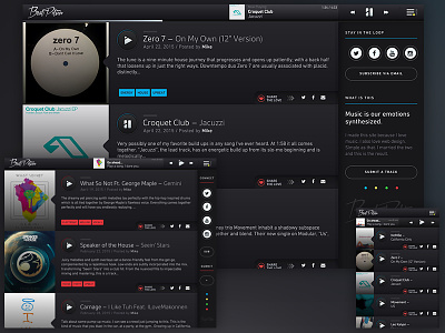 Beatpotion - Curated Music Blog/Player app dark design interface music player ui ux web web design website wordpress