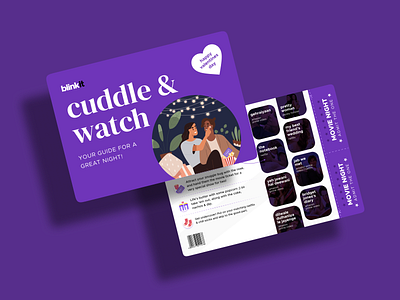 Cuddle and Watch experience box guide branding graphic design logo ui