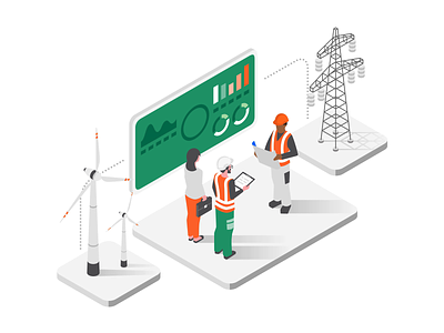 Review Infrastructure animation eco ecology electricity energy engineers green industry infographic infographics infrastructure isometric json lottie power renewable resources web wind mill windmill