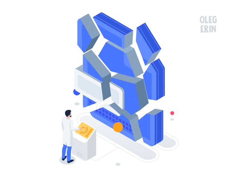 Data recovery isometric animation after effects animation character data design designer file icon illustration illustrator isometric json lottie motion recovery vector