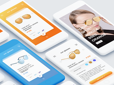 all sunglasses colourful flat ios11 shop sungalss ui ux