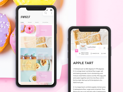 Sweet 01 design experience identity interface online page pink sweet ui usability user ux