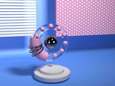 Circle blue c4d circle pink