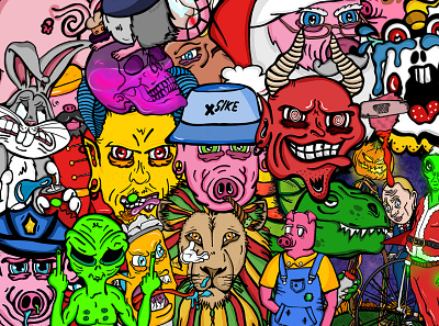 Araujinhos alien branding cartoon clown design digital drawing graphic design illustration looney tunes