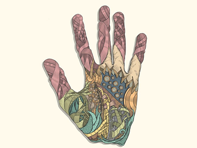 Hand illustration artwork drawing finger fingerprint fingers hand hand drawn handmade oil painting painting palm palms photographer photography portrait art portrait illustration