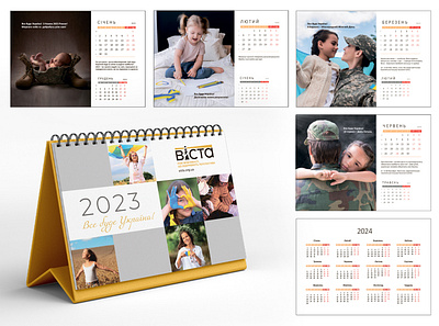 Desk calendar 2023 branding calendar design graphic design print design vector