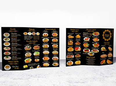 Menu for a restaurant branding design graphic design illustration logo typography vector