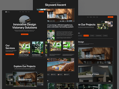 Skyline Architecture - Web Design Case Study ai architecture branding chatgpt dall e dark design designer figma illustration luxury ui uidesign ux uxdesign webdesign webflow website