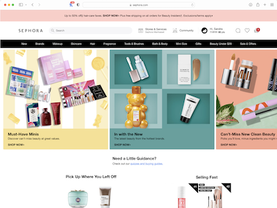 Unsolicited Redesign - Sephora Holiday Season Homepage branding design graphic design product design ui ux